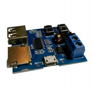 Modulo Reproductor Mp3 Con Amplificador Incluido De 3W 8 Ohms Y Teclado De Funciones Funciona Con 5V