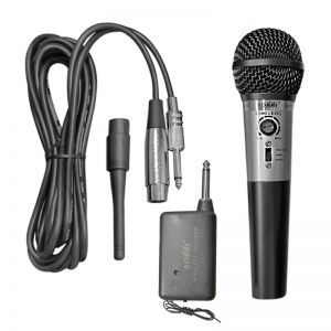 MC-230 Microfono Unidireccional Alambrico Inalambrico Control de Volumen
