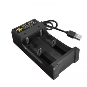 BH02-CDQ Cargador USB para 2 Baterias de Litio 18650, 16650,14650,14500,10440,18350 CELM