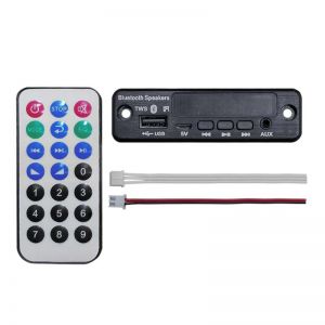 Reproductor MP3-USB-FM-Bluetooth TWS, Pantalla Led, Aux, 5Vcd Negro