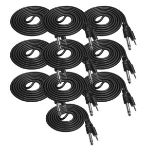 080-859 Bolsa con 10 Cables para Audio Plug 6.3mm Mono a Plug 3.5mm Estereo 1.8m Largo