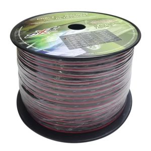 080-562 Cable Duplex Bicolor Con Aislante Transparente para Bocina Calibre 12 Rollo 100m AluCo RAD