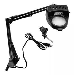 250-100 Luminario de Mesa (Incandescente) con Lupa, Ajustable Negro RAD