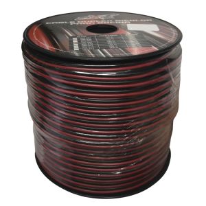 080-667 Cable Duplex Bicolor Con Aislante Transparente para Bocina Calibre 18 Rollo 100m AluCo RAD