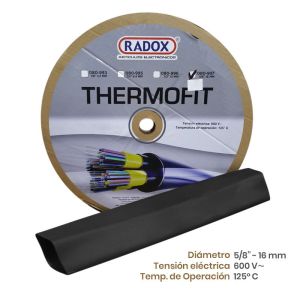 080-997 Termofit 16mm Negro por Metro