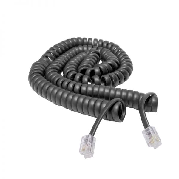Cable Para Telefono En Espiral 4 Hilos 4.5m Color Negro
