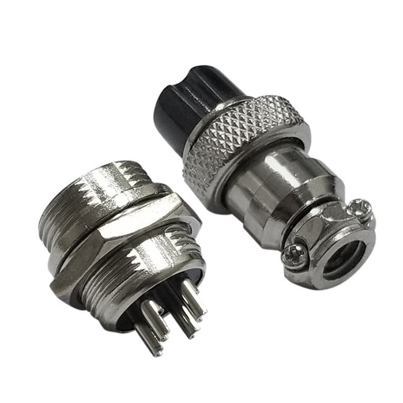 QWORK 10 Pares Conector Aviación GX16 4 Pines - Macho Hembra 16mm, AC 200V 5A, Para Electrónica Y Máquinas CNC