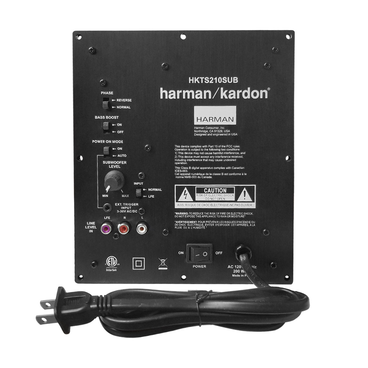 Harman Kardon Subwoofer 200w SUB-HKTS210 Modulo Amplificador